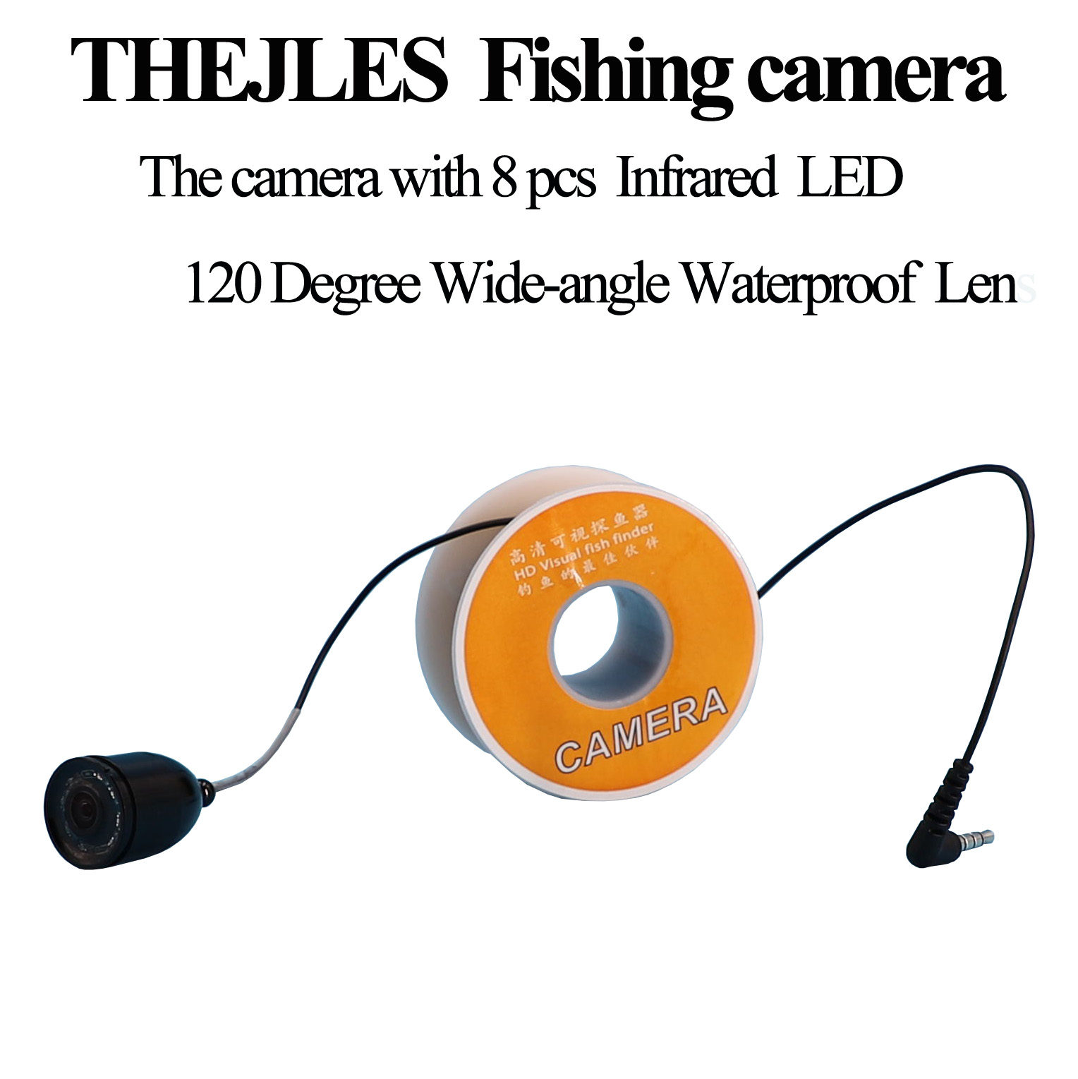 Fish Finder Cable - 8 Adet IR Kızılötesi Lambalı Sualtı