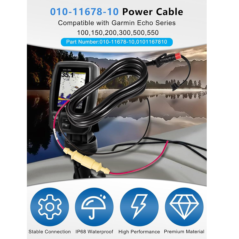 010-11678-10 Deniz Tipi Güç Ka - Fish Finder Cable incelemesi ve fiyatı