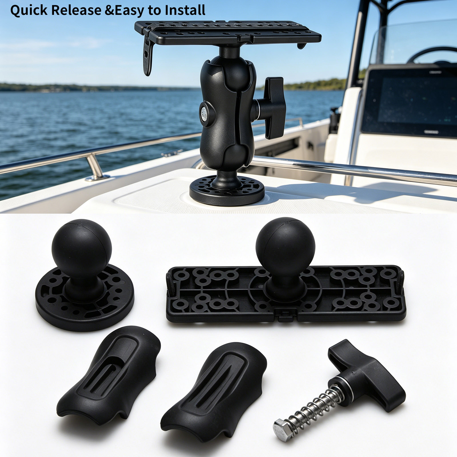 360 °   Ayarlanabilir Balık Bu - Fish Finder Mount incelemesi ve fiyatı