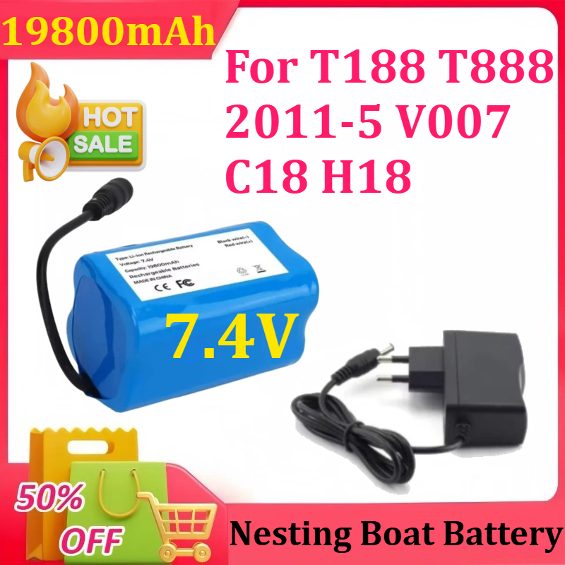 7.4V 19800mAh Pil, USB Şarj Ci - Fish Finder Charger incelemesi ve fiyatı